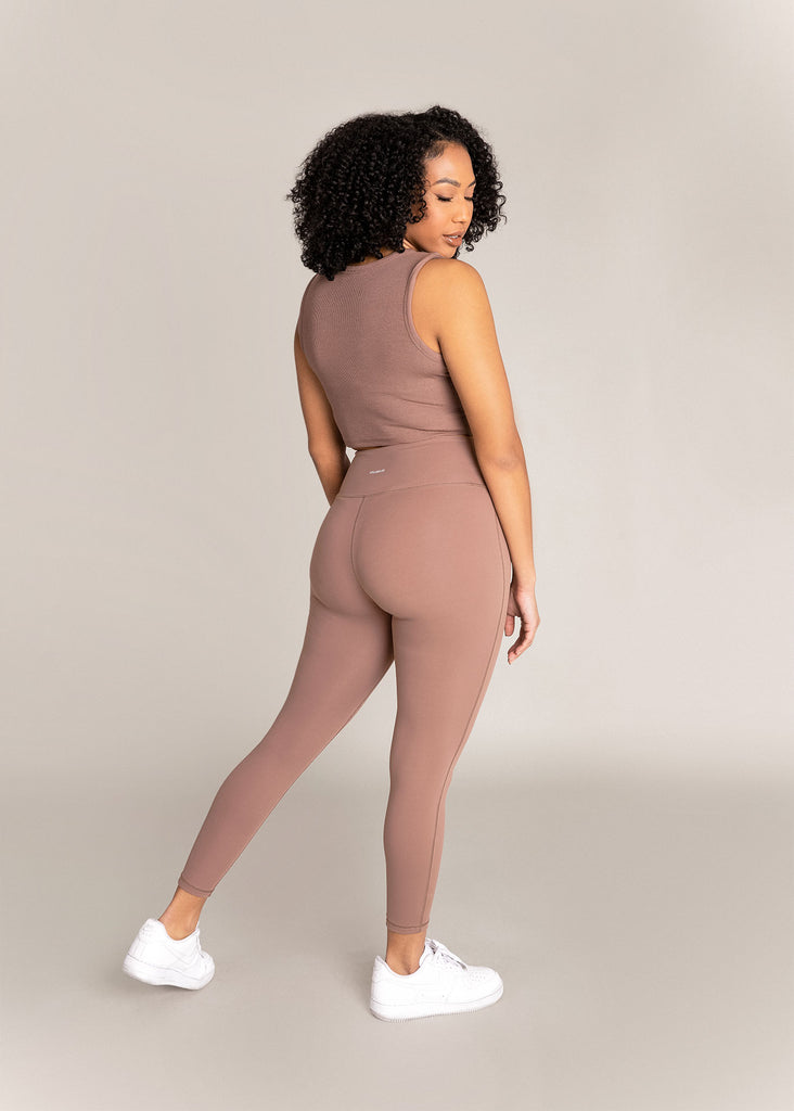 HIGH WAISTED LEGGING - DUSTY ROSE