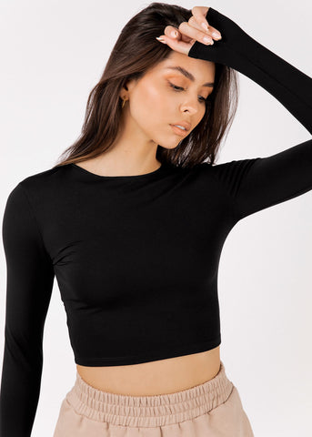 LONG SLEEVE CROP TOP