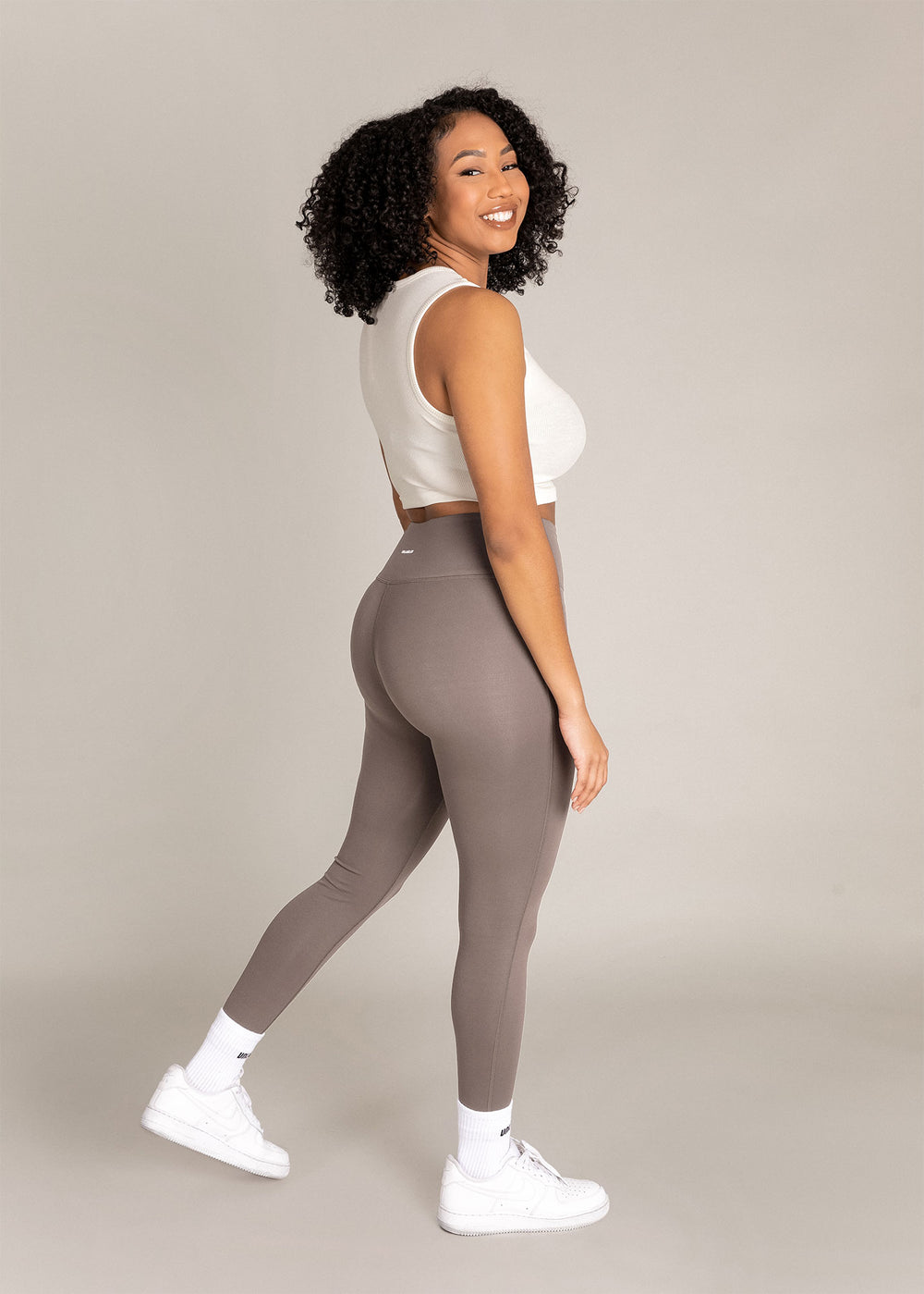 HIGH WAISTED LEGGING - DUSTY TAUPE – Unlabeled