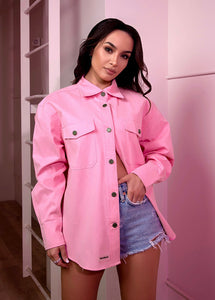 ON THE MOVE SHIRT JACKET - PINK